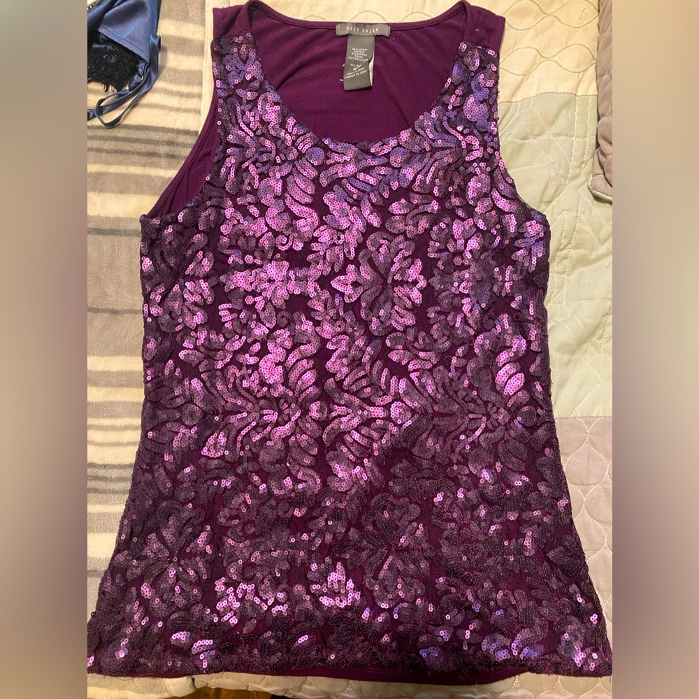 Purple Sequin top